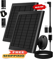 Panel solar de 8 W para cámara Ring, paquete de 2 cargadores solares compatibles