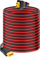10AWG XT60 Extension Cable 30FT, XT60 Cable with Male to Female Connector for Po