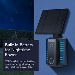 Wasserstein Solar Charger for Arlo 2K, Wyze Duo & eufy E340/C30/C31 Doorbells