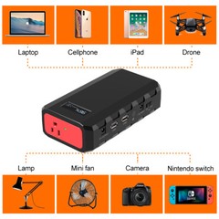 65W Portable Power Station Phone Fast Charger AC DC Battery Bank Solar Generator