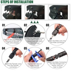 Solar Crimping Tools Includes Solar Panel Connectors, Solar Cable Connectors,…