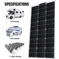Mono Solar Panel Kit 12V RV Camping Marine Home off-grid Battery Charge 150-900W