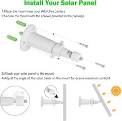 3 Pack Solar Panel Charger for Arlo Pro Series with Waterproof Magnetic Cable