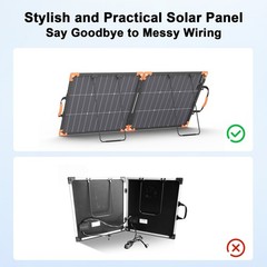 MHPOWOS Bifacial Solar Panel 100W 200W for Power Stations RV Outdoor Camping