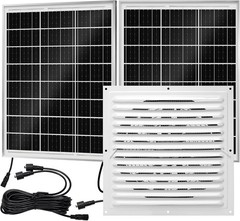 40W Solar Attic Fan Kit – 25W DC Powered Roof Vent for Greenhouses & Coops