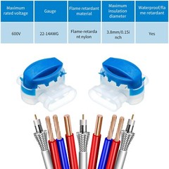 120 Pieces 3 Way Wire Connectors Locks Wire Connectors Electrical IDC 314-box…