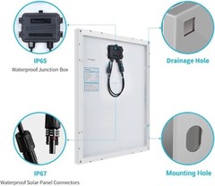 Compact 50W Monocrystalline Solar Panel with Enhanced Durability and Performance