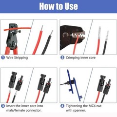 10-100Set Male Female Wire Cable Connector Set Solar Panel Waterproof Connector