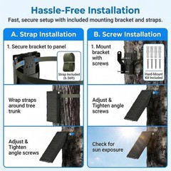 Solar Panel Charger Compatible with Reveal Cellular Trail Cameras T65-07