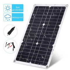 50W Solar Panel Kit 12V Mono Caravan Camping Outdoor Battery Dual USB Charging