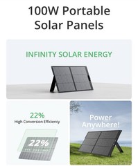 Foldable Portable Solar Panel for Power Station 100W NEW