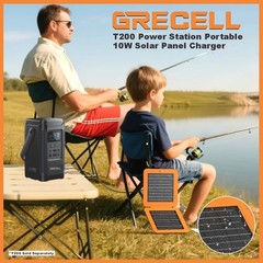 GRECELL 10W Portable Solar Charger | Foldable Monocrystalline Panel with USB A&C