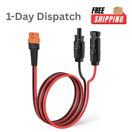 10AWG 2FT Solar to XT60i Cable Adapter for Power Station Waterproof
