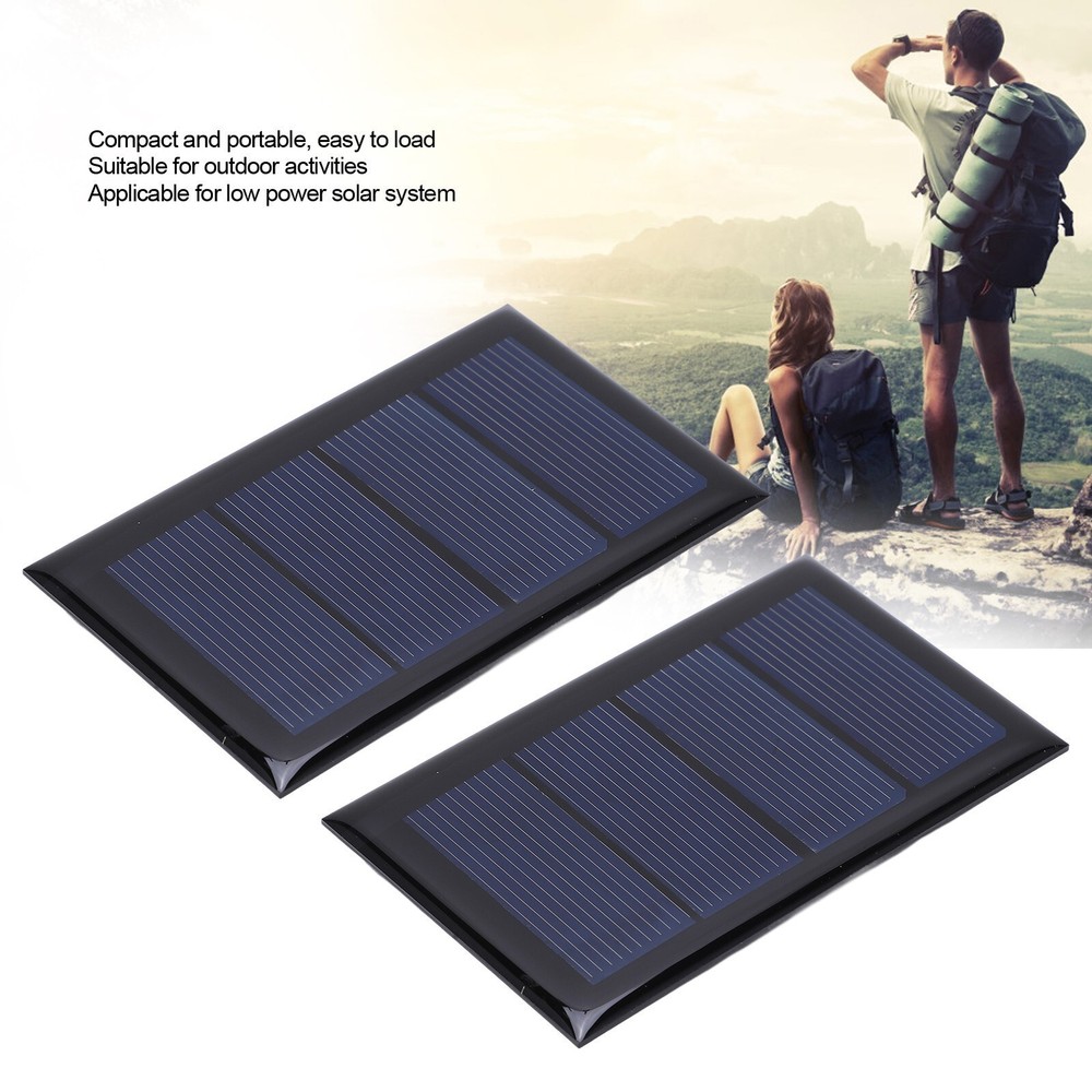 2Pcs 2V 210mA Mini Solar Panel Polysilicon Solar Power Board 80x50mm for DIY