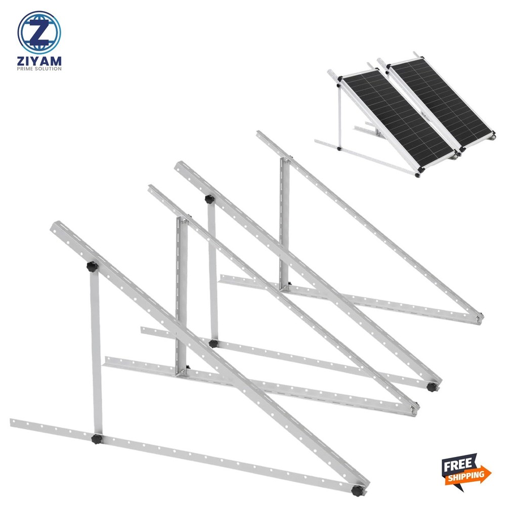 4 Sets 45in Solar Panel RV Tilt Mount Brackets kit Roof Surface Adjustable Frame