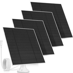 4 Pack 5W Solar Panels for Security Cameras Outdoor Waterproof Solar Panel for C