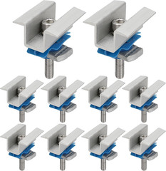 10 Pcs Adjustable Solar Panel Mounting Bracket Clamps Wide Photovoltaic Support