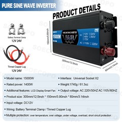 15000W All-in-One Solar Power Kit | 800W Panel + 100A Controller + Inverter