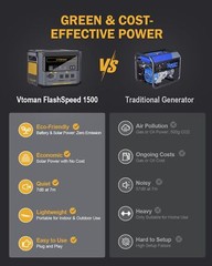 VTOMAN FlashSpeed 1500 Portable Power Station with Extra Battery – 3096Wh/1500W
