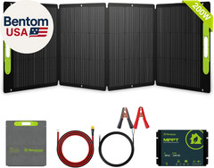 200W Portable Solar Panel Kit with Adjustable Kickstand Case,200Watt 12Volt Fold