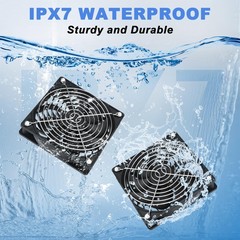 Juego De 2 Ventiladores Solares De 30W Para Flujo De Aire En Gallineros Lujo