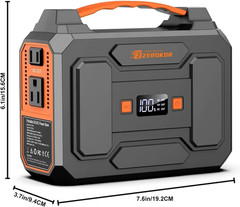 Portable Power Station with Foldable 40W Solar Panel, 100W Solar Powered Generat