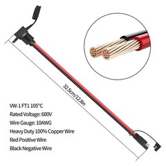 WYTUDTE 2 Pack SAE Quick Connector Harness， 1FT 10AWG SAE Adapter Male Plug t…