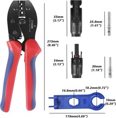 47pcs Solar Panel Tools Kits for 13-10AWG Cable 2.5/4/6mm²