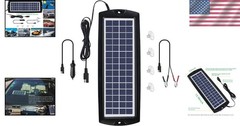 Durable Solar Battery Trickle Charger for Automotive & Recreational Use – 12V