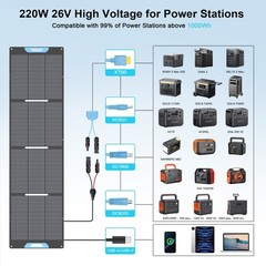 220W Portable Solar Panel USB XT60 for ECOFLOW Delta 2 3 Classic Powerstation