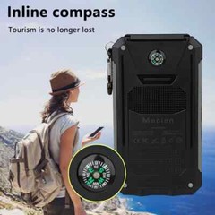 20000mAh 200W Portable Solar Panel Kit USB Solar Power Bank Battery Charger Set