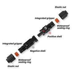 50 Pairs PV Connector 1000V DC 30A Male Female for 2.5/4/6mm² For Solar Cable