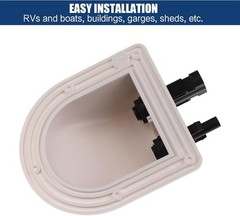 Dual Cable Entry Housing Waterproof UV Resistant For Solar RV Boat Camper White