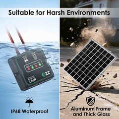20W 12V Solar Battery Charger Maintainer with MPPT Controller for RV Marine Car