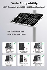 Adjustable Solar Panel Mount for 1.5-3 Inch Poles, Stainless Steel Construction