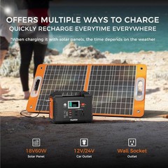 200W Portable Power Station, FlashFish 40800mAh Solar Generator With 110V AC …