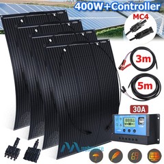 200W 400W Solar Panel Kit 18V Battery Charger Mono HighEfficiency PV for Sunshed