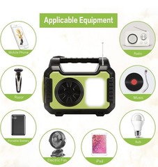 Solar Powered Generator 4 camping With 4 LED Light We Ship 2 Guam & PR & Oversea
