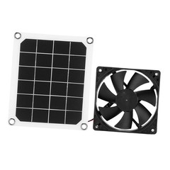 6V 10W Outdoor Solar Power Panel Exhaust Fan USB Charging For Greenhouse Chicken