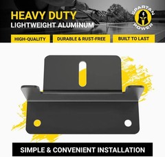 Set of 4 Black Aluminum Z Bracket Mounts – Ideal for Solar Panels Installation