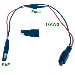 Solar Power Plug to SAE Connector Cable w/ Fuse 18AWG Solar Generator Goal Zero