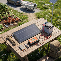 100W Solar Panel Kit, Including A 12V 100A 600W Controller And Extension Cable,