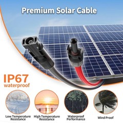 10AWG Solar Cable with Pair of Connectors Solar Panel Adaptor Kit Tool, Exten…