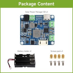 Waveshare Solar Power Manager Module (D), Supports 6V~24V Solar Panel