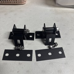 2 Pack Adjustable Solar Panel Tilt Mount Bracket Base, Tilt Angle 10-60 Flat Roo