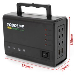 Portable Station Solar Panel Power Inverter Electric Generator Set +4 LED Light