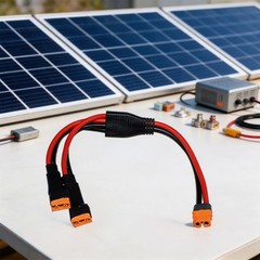 XT60 Solar Panel Y Splitters Cable For Connection With 2 Male To 1 Female Port