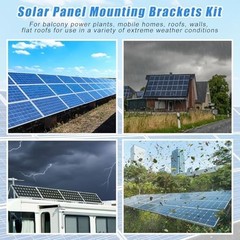 20-Piece Adjustable Solar Panel Mounting Brackets Kit for Roofs