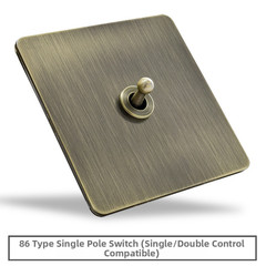 Stainless Steel 86mm Decorative Wall Switch Panel Matte Finish Home Use