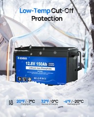 12V 150Ah LiFePO4 Battery Status Indicators Bluetooth Portable Boat RV Solar